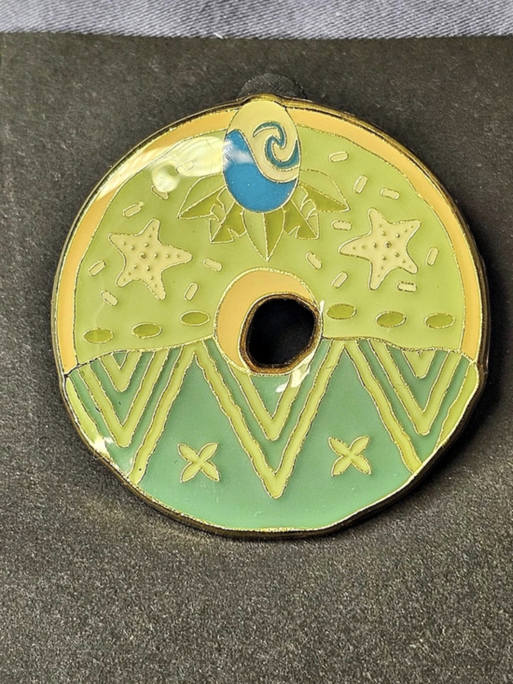 Disney Enamel Peacock Brooch in Green & Yellow